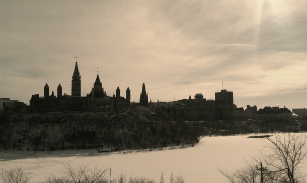 The Parliament Hill on a VERY cold winter afternoon 